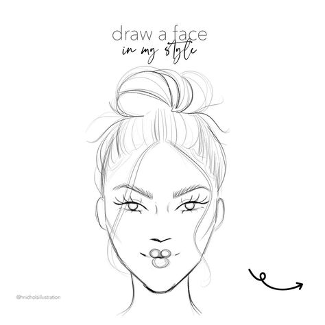 All Posts • Instagram Fashion Illustration Face Tutorial, Fashion Illustration Face Drawing, Holly Nichols Illustration Fashion, Holly Nichols Art, Fashion Face Drawing, Fashion Face Illustration, Face Drawings Sketches, Fashion Illustration Faces, Holly Nichols Illustration