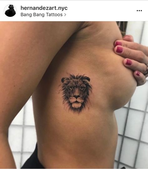 Lion Laying Down Tattoo, Hip Tattoo Quotes, Simple Lion Tattoo, Small Lion Tattoo, Octopus Tattoo Sleeve, Family Tattoo Ideas, Ems Tattoos, Side Tattoos Women, Sheep Tattoo