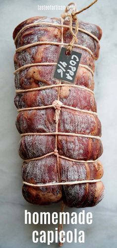 Capicola Recipe, Dried Meat Recipe, Meat Preservation, Deli Meat Recipes, Cured Meat Recipes, Salami Recipes, Sausage Making Recipes, Steak Grilled, Charcuterie Meats