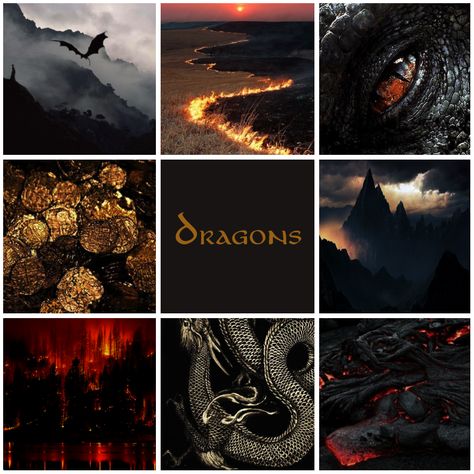 Dragons moodboard Dragon Moodboard Aesthetic, Dragon Moodboard, Tolkien Aesthetic, Dragon Collage, Crimson Dragon, Middle Earth Books, Dragon Inspiration, Earth Aesthetic, Dragon Aesthetic