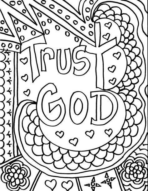 trust god Trusting God Craft, Trust Drawing, Grinch Coloring Pages, Jesus Crafts, Sunday School Coloring Pages, Prayer Journaling, Church Camp, Quote Coloring Pages, Youth Room