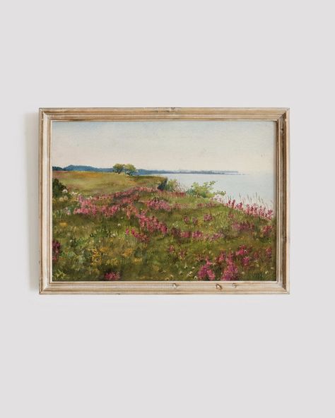 Free Art Download, Mom Painting, Meadow Painting, Country Field, Apt Decor, Future Room, Spring Meadow, Vintage Flower Prints, Room Update