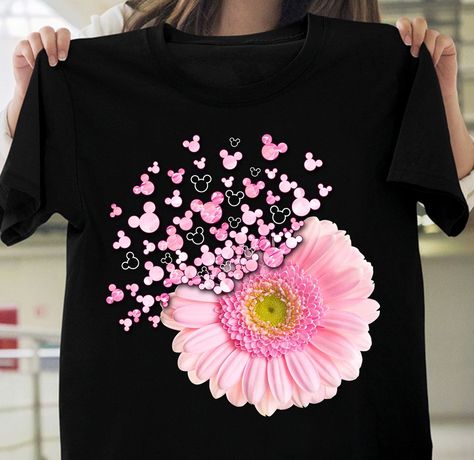 Mickey Mouse Flowers, Fabric Paint Shirt, Full Sleeves Design, Laughing Out Loud, Dress Painting, Fabric Paint Designs, Paint Shirts, Trendy Shirt Designs, T Shirt Painting