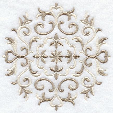 Victorian Scrollwork Circle Victorian Embroidery Designs, Library Valentines, Embroidery Library Design, Embroidered Bath Towels, Zardosi Embroidery, Cushion Embroidery, Victorian Pattern, Machine Embroidery Applique, Mandala Design Art