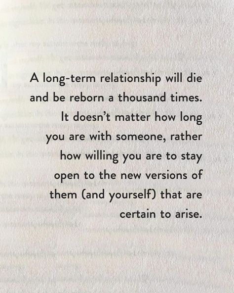 ‘Things No One Taught Us About Love’ is out now 🌟⁣⁣⁣⁣⁣ ⁣ One of the best aspects of a mindful, healthy, and loving relationship is the freedom to grow alongside each other – without interfering with your partner’s evolution and encouraging them to explore who they are. This isn’t to say that you may never grow apart. It simply means being open to change (the only constant throughout life). The alternative is two people who resist growth, just to suit the other. This isn’t sustainable, nor is ... Long Term Relationship Quotes, Partner Quotes, Loving Relationship, Growing Apart, Open Relationship, People Change, Saying Sorry, Be With Someone, Life Partners