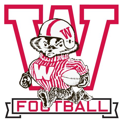 Wisconsin Badgers | Frank Ozmun Graphic Design Bucky Badger, Wisconsin Badger, Badgers Logo, Wisconsin Badgers Football, Badger Football, Wisconsin Football, Wisconsin Badgers Logo, Exploring Wisconsin, Vintage Wisconsin