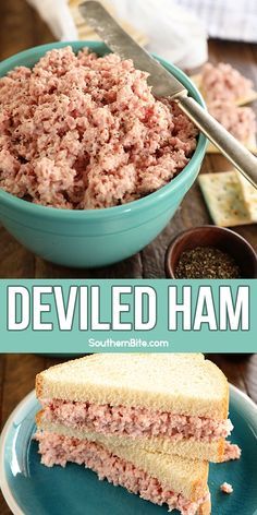 Deviled Ham, Sandwich Spread Recipes, Ham Salad Recipes, Best Sandwich Recipes, Leftover Ham Recipes, Ham Salad, Ham Sandwiches, Sandwich Fillings, Spread Recipes