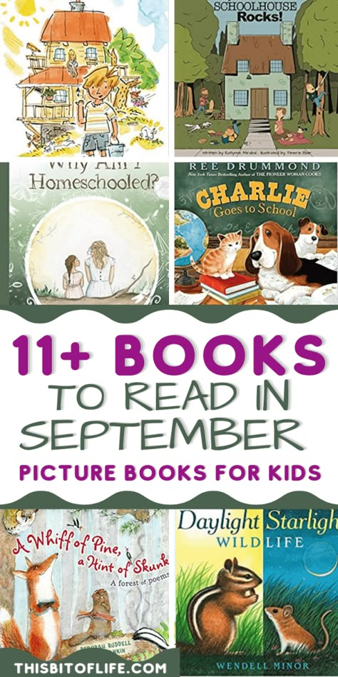 September Read Alouds First Grade, Fall Books For First Grade, September Picture Books, Books To Read In September, September Read Alouds, September Homeschool, Homeschooling Books, September Books, Back To Homeschool