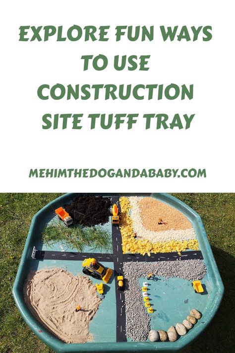 Another Tuff Tray idea that can be easily set up from things you have around the house and garden is a Construction Site! Tuff Tray Ideas Toddlers, Bognor Regis, Great Yarmouth, Disneyland (paris), Tuff Tray, House And Garden, Tray Ideas, Holiday Park, Cancun Mexico