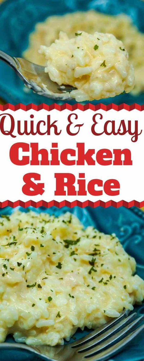 Chicken and Rice is a quick and easy meal that comes together in under 20 minutes. I'm sharing all the keys to success that will make this one a family-favorite. | One Pot Meals | Quick Meals | Quick Chicken Meals | Chicken and Rice | Chicken and Rice Casserole | Easy Weeknight Meals | #OnePot #Chicken #Rice #EasyDinners #EasyWeeknightMeals #Casserole Chicken And Rice Stovetop, Canned Chicken And Rice, Quick Chicken Meals, Stovetop Chicken And Rice, Stovetop Dinners, Boiled Chicken And Rice, Stovetop Appetizers, Minute Rice Recipes, Chicken And Rice Casserole Recipe