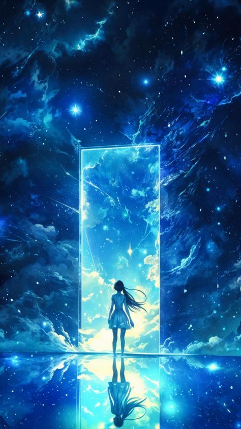 ⁀➷ Wallpaper ✪ Anime Space Aesthetic, Dekstop Walpapaper Aesthetic Hd 1080p, Sky Anime, Dreamy Artwork, Anime Galaxy, Beautiful Landscape Wallpaper, Character Wallpaper, Fantasy Art Landscapes, Pretty Wallpapers Backgrounds