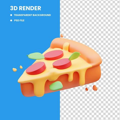 Pizza Icon, Fast Food Pizza, Food 3d, Blender Food, Simple Character, Food Pizza, Props Art, Casual Art, 3d Concept