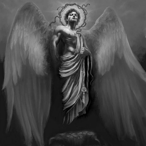 Archangel Lucifer as the heavenly minister of music before his fall Lord Lucifer, Sending Blessings, Male Angels, The Fallen Angel, Art Noir, Ange Demon, Angel Tattoo, Bhagavad Gita, Angels And Demons