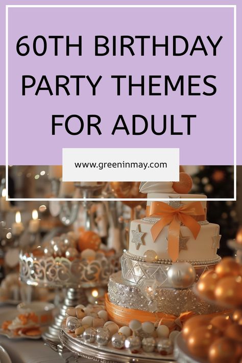 If you are looking for some creative ideas for your 60th birthday party, you have come to the right place. In this article, we will share 29 fun and unique 60th birthday party themes for adult that will make your celebration memorable. 60th Bday Theme Ideas, Turning 60 Birthday Ideas Party Themes, 60tg Birthday Party Ideas, 60th Birthday Ideas For Husband Parties, 65th Birthday Themes For Mom, 60th Dinner Party Ideas, 70th Birthday Activities, 65 Birthday Party Ideas For Women, Themes For 60th Birthday Party