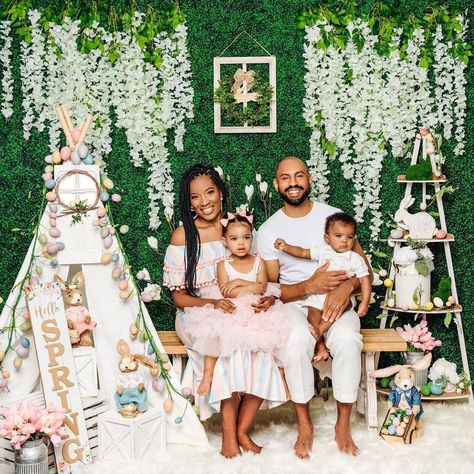 Cute Easter family shoot! Repost from @nadiaincharge • Happy Resurrection Sunday! Looking forward to a wonderful day of celebrating the King of Kings, Lord of Lords. We’re currently listening to our favorite Christian bops. I’m making a traditional Jamaican breakfast. We will be watching church live from the comforts of our living room. As you can see in our photos these children were so over this Photoshoot, I’m constantly humbled by them. Wishing you an amazing Easter Day! ☀️// 4.4.21 Christian Bops, Easter Family Photos, Easter Family Pictures, Happy Resurrection Sunday, Jamaican Breakfast, Happy Resurrection, Easter Backdrop, Black Motherhood, Easter Photoshoot