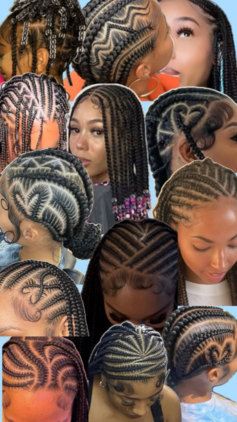 Braiding Designs, Cornrows Natural, Cabello Afro Natural, Cornrows Natural Hair, Short Box Braids Hairstyles, Hairstyles For Natural Hair, Big Box Braids Hairstyles, Cute Box Braids, Protective Hairstyles For Natural Hair