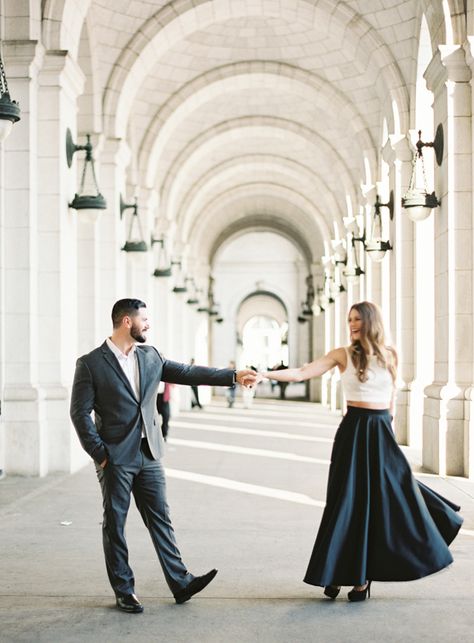 Stylish and Chic Engagement Shoot in Washington DC Dc Engagement Photos, Classy Engagement Photos, Wedding Photo Shoot, Bride Guide, Engagement Session Outfits, Engagement Poses, Prewedding Photography, Engagement Photo Inspiration, Photo Couple