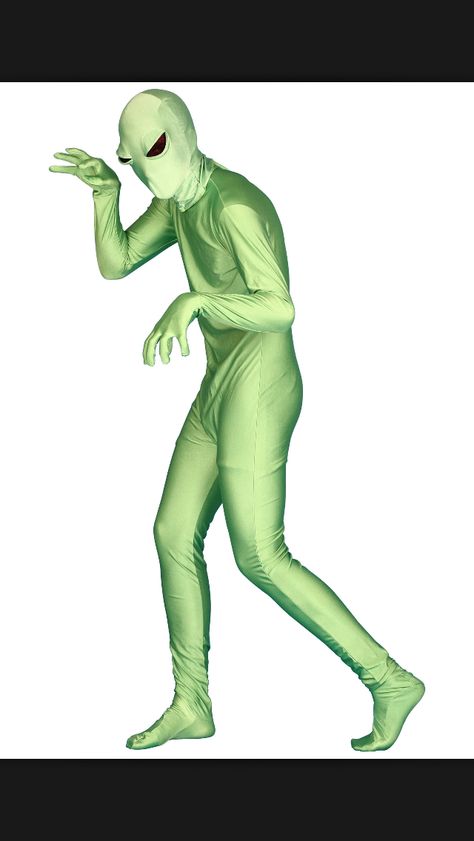 Alien Invisible Man Costume, Best Mens Costumes, Alien Party, Halloween Costume Suit, Creepy Costumes, Full Body Costumes, Alien Costume, Bodysuit Costume, Green Alien