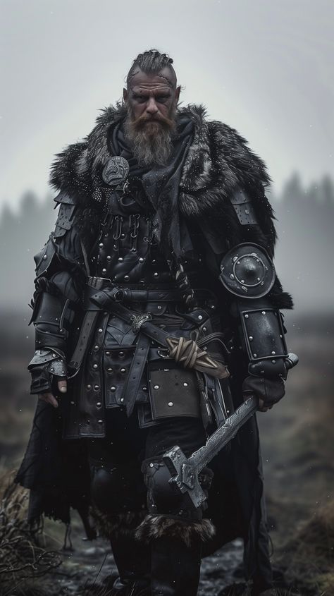 Follow for more!! Viking Pose Reference, Vikings Reference, Viking Aesthetic Male, Viking Oc Male, Viking Kingdom, Viking Warrior Art, Viking Portrait, Viking Warrior Men, Nordic Warrior