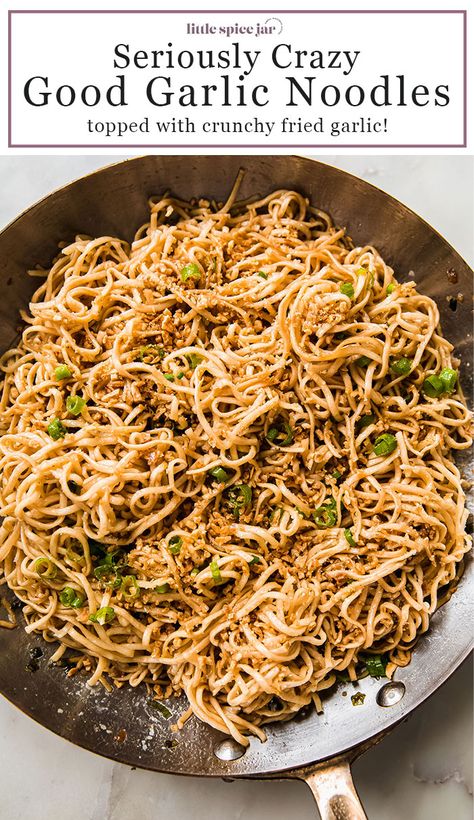 Cold Garlic Noodles, Crunchy Garlic, Rice Sides, Garlic Noodles Recipe, Asian Dinners, Kid Recipes, Recipe Critic, Garlic Noodles, Savory Food