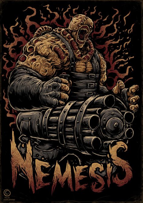 ArtStation - Nemesis, Bogdan Timchenko Resident Evil Poster Vintage, Resident Evil Nemesis Art, Resident Evil Art, Resident Evil Poster, Nemesis Resident Evil, Resident Evil Nemesis, Resident Evil 1, Tyrant Resident Evil, Resident Evil 3 Remake