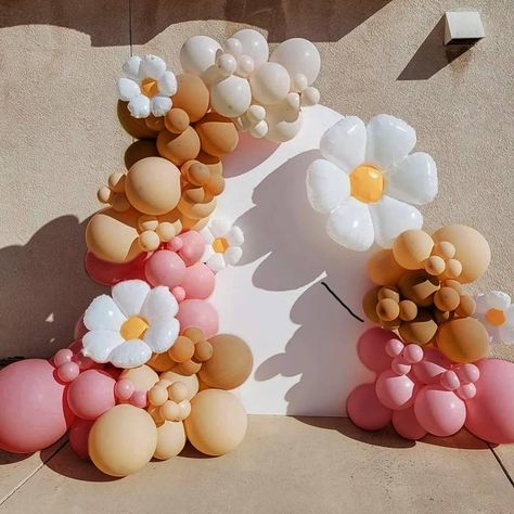 Amazon.com: Daisy Balloon Garland Kit Groovy Party Decorations 144Pcs Blush White Sand Dusty Pink Brown Flower Balloons for Boho Baby Shower Two Groovy Wild One Birthday Rainbow Decor : Home & Kitchen Daisy Balloon Garland, Daisy Baby Shower, Daisy Party, Garland Arch, Rainbow Decorations, Balloon Flowers, Arch Kit, Balloon Diy, Boho Baby Shower