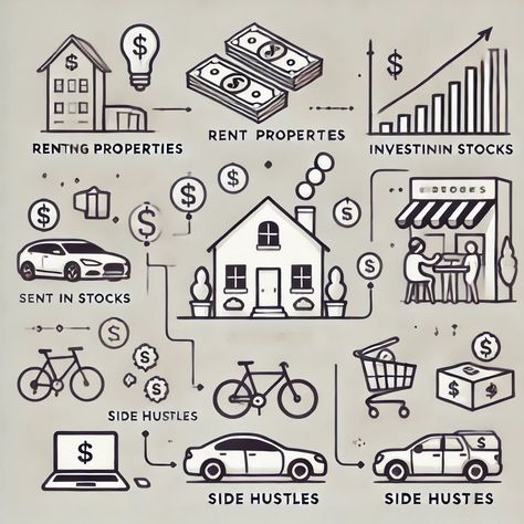 Generating passive income is essential for financial stability. Here are four strategies to help the middle class build wealth: Renting Properties Investing in Stocks Starting a Side Business Selling Digital Products Start building your passive income streams today and achieve financial freedom! #PassiveIncome #WealthBuilding #FinancialIndependence #RentingProperties #InvestingInStocks #SideBusinesses #digitalproducts Multiple Sources Of Income, Passive Income Sources, Income Sources, Email Marketing Automation, Money Management Advice, Selling Digital Products, Business Automation, Side Income, Build Wealth