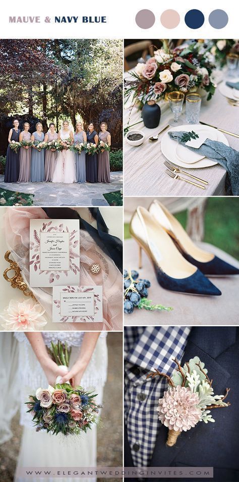 mavue, dusty blue and navy fall wedding ideas Mauve Wedding Colors, Wedding Palettes, Wedding Color Palettes, Wedding Color Combos, Mauve Wedding, Fall Wedding Flowers, Wedding Palette, Wedding Winter, Wedding Theme Colors