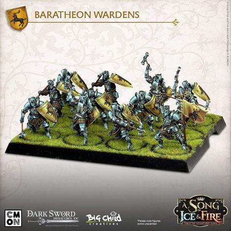 Asoiaf Miniatures, Game Of Thrones History, Warhammer Empire, House Baratheon, Warhammer Painting, Dnd Minis, Fire Table, Miniature Games, Miniature Model