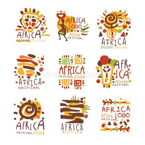 Africa logo original design. Travel to Africa colorful hand drawn vector llustrations stock illustration Africa Logo, African Logo, Travel To Africa, Africa Day, Hand Drawn Logo Design, Space Phone Wallpaper, Illustrator Design Tutorial, Logo Design Ideas, Identity Design Logo