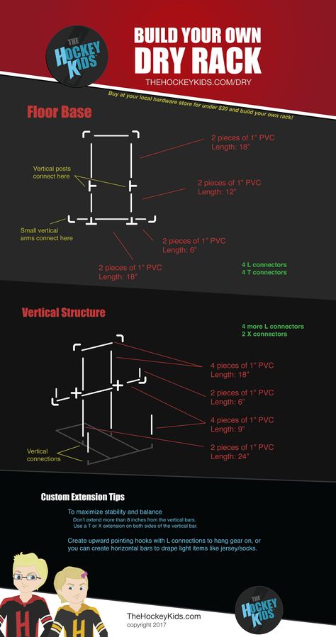 Hockey Drying Rack Diy, Hockey Gear Drying Rack, Hockey Equipment Drying Rack, Hockey Drying Rack, Diy Drying Rack, Hockey Kids, Hockey Gear, Youth Hockey, Hockey Life