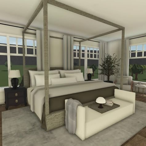 Bedroom In Bloxburg, Bedrooms Bloxburg, Bloxburg Bedroom, Roblox Bloxburg House Ideas, Blocksburg Room Ideas￼, House Decorating Ideas Apartments, Small House Layout, Simple Bedroom Design, Tiny House Layout