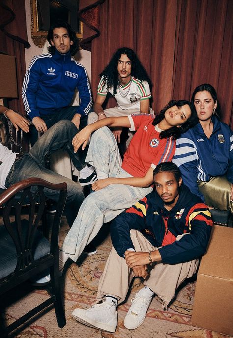 adidas Launches Retro Originals Collections For National Federations - SoccerBible Sportswear Photoshoot, Street Style Sporty, Men Fashion Photoshoot, Football Jersey Outfit, Adidas Boots, Football Photography, Soccer Outfit, Adidas Retro, Moda Denim