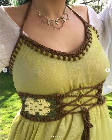 Ren Fest Crochet, Ren Fair Crochet, Medieval Crochet, Fair Outfits, Ren Fair, Ren Fest, Craft Craft, Aesthetic Crochet, Crochet Dresses