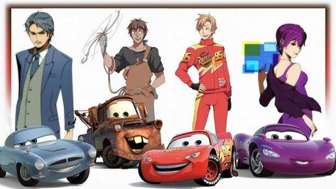 Cars Pixar Human Version, Pixar Cars As Humans, Pixar Cars Human, Pixar Cars Humanized, Human Cars Pixar, Cars Characters As Humans, Cars Human Version, Cars Movie Characters, Cars Cartoon Disney