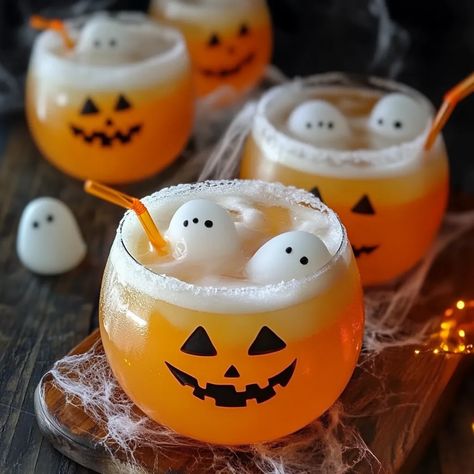 Create a spooky vibe with our Ghostly Halloween Punch! A refreshing drink perfect for Halloween parties. Quick and easy to make. Halloween Punch Recipes Non Alcoholic, Spooky Drinks, Halloween Punch Recipes, Halloween Drink, Halloween Punch, Punch Drinks, Punch Recipe, Lemon Lime Soda, Halloween Dinner