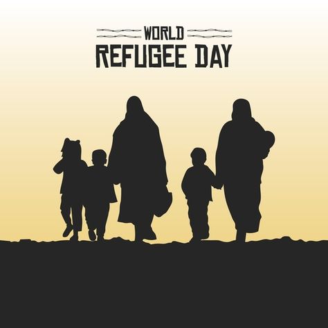 Refugee Week, Refugee Day, Silhouette Background, Drawing Themes, Dragon Flying, Castle Silhouette, World Refugee Day, Event Posters, Humanitarian Work