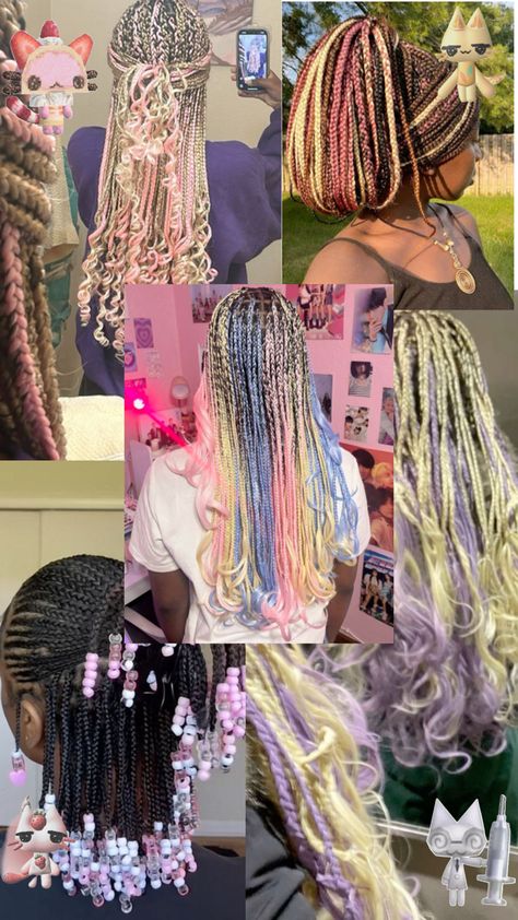 Box Braids Ideas, Different Types Of Braids, Hair Braid Patterns, Cute Box Braids, Short Box Braids Hairstyles, Braids Ideas, Beautiful Black Hair, Cute Hair Colors, Big Box Braids Hairstyles