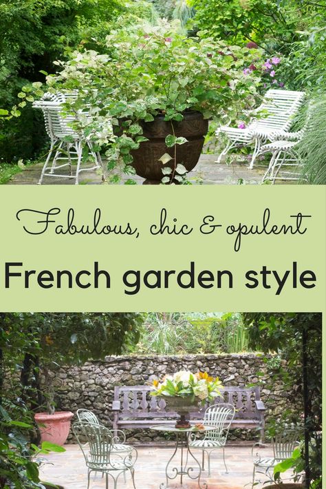 Le Jardin Agapanthe - love it or hate it, but don't miss it! - The Middle-Sized Garden | Gardening Blog Country French Garden Ideas, French Style Patio Ideas, Natural Style Garden, French Mediterranean Garden, French Garden Inspiration, French Garden Patio, French Country Landscaping Front Yard, French Country Yard, Small French Garden