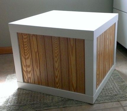 20+ IKEA Hacks using the Lack side table - the Lack side table is under $10 at IKEA; use this fun collection of 20+ IKEA hacks to turn it the home decor piece you really want. I'd love to know which IKEA lack hack is your favorite! Ikea Lack Hack, Cube Storage Bench, Ikea Table Hack, Ikea Outdoor Furniture, Lack Coffee Table, Lack Table, Ikea Lack Table, Ikea Outdoor, Rustic Dining Furniture