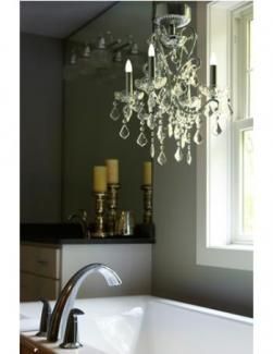 Arabella Battery Operated Chandeliers Battery Operated Chandelier, Bathroom Chandelier, Exterior Houses, Magazine Website, Bathroom Furnishings, Four Arms, Soaker Tub, Products Ideas, Small Chandelier