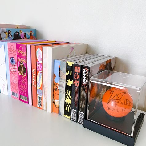 My prized Red Velvet collection. I caught Irene's signed ball at the concert in Chicago! Red Velvet Collection, Red Velvet Room Decor Kpop, Red Velvet Album Cover, Red Velvet Album Aesthetic, Red Velvet Album Collection, Red Velvet Queendom Album Cover, Velvet Aesthetic, Velvet Collection, Kpop Aesthetic