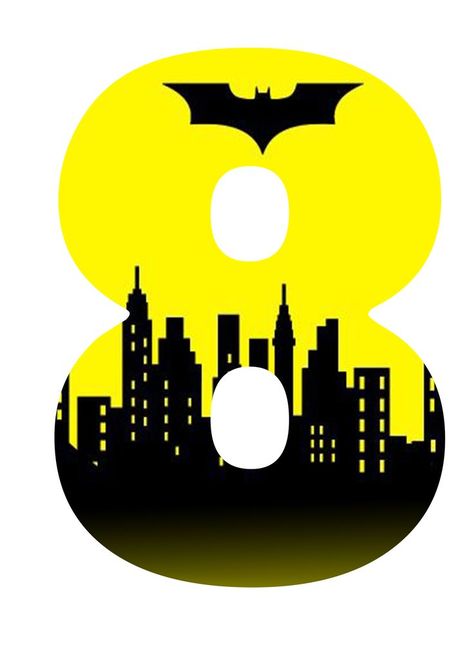 Batman Numbers Printable, Themed Number Cake, Superheroes Wallpaper, Batman Party Decorations, Batman Cake Topper, Fancy Numbers, Cake Topper Printable, Graduation Images, Photo Cake Topper