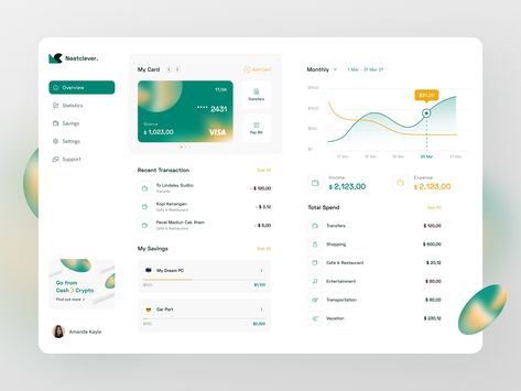 Simple Banking Web App by Fireart Studio on Dribbble Cimb Bank Template Design, Web Banking, Online Bank Account, Ui Website, Ui Design Dashboard, App Design Layout, Showit Website Template, Bank Design, Ui Design Website