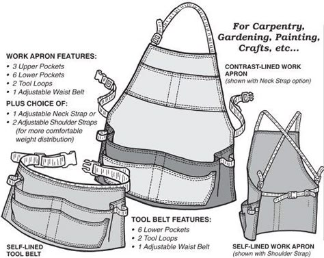 GP536 - Work Apron & Tool Belt Tool Belt Diy, Belt Bag Pattern, Garden Tool Belt, Apron Pattern Free, Leather Working Projects, Tool Apron, Utility Apron, Belt Pattern, Work Apron