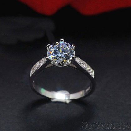 Shining Silver Classic Diamond Romantic Wedding Zircon Jewelry Ring Silver Rings For Women Unique, Ladies Silver Rings, Twig Engagement Ring, Gents Ring, Natural Emerald Rings, Gold Diamond Wedding Band, Zircon Jewelry, Victorian Rings, Rose Engagement Ring