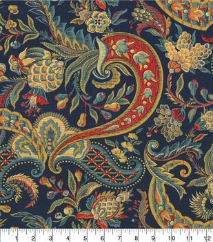 Furniture Upholstery Fabric By The Yard - JOANN Magnolia Fabrics, Paisley Upholstery, Upholstery Armchair, Motif Art Deco, Waverly Fabric, Custom Curtains, Paisley Design, Blue Paisley, Drapery Fabric