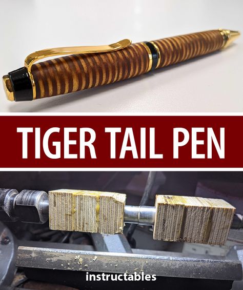 Lathe Pens Wood Turning, Pen Turning Projects, Wood Pens Handmade, Wood Turning Pens, Wooden Pens, Laminated Plywood, Woodworking Gifts, Pen Projects, Pen Ideas