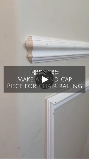 Chair Rail End Cap, Diy Chair Rail Ideas, Chair Railing, Diy Baseboards, Moulding Ideas, Chair Rail Moulding, Spare Bathroom, Chair Rail Molding, Window Casing