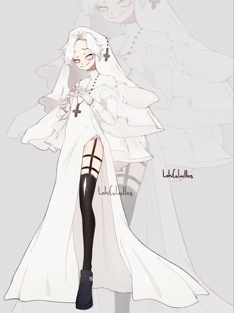 Nun Outfit, Characters Inspiration Drawing, Drawing Clothes, 판타지 아트, Cartoon Character Design, 영감을 주는 캐릭터, Mode Inspo, House Doctor